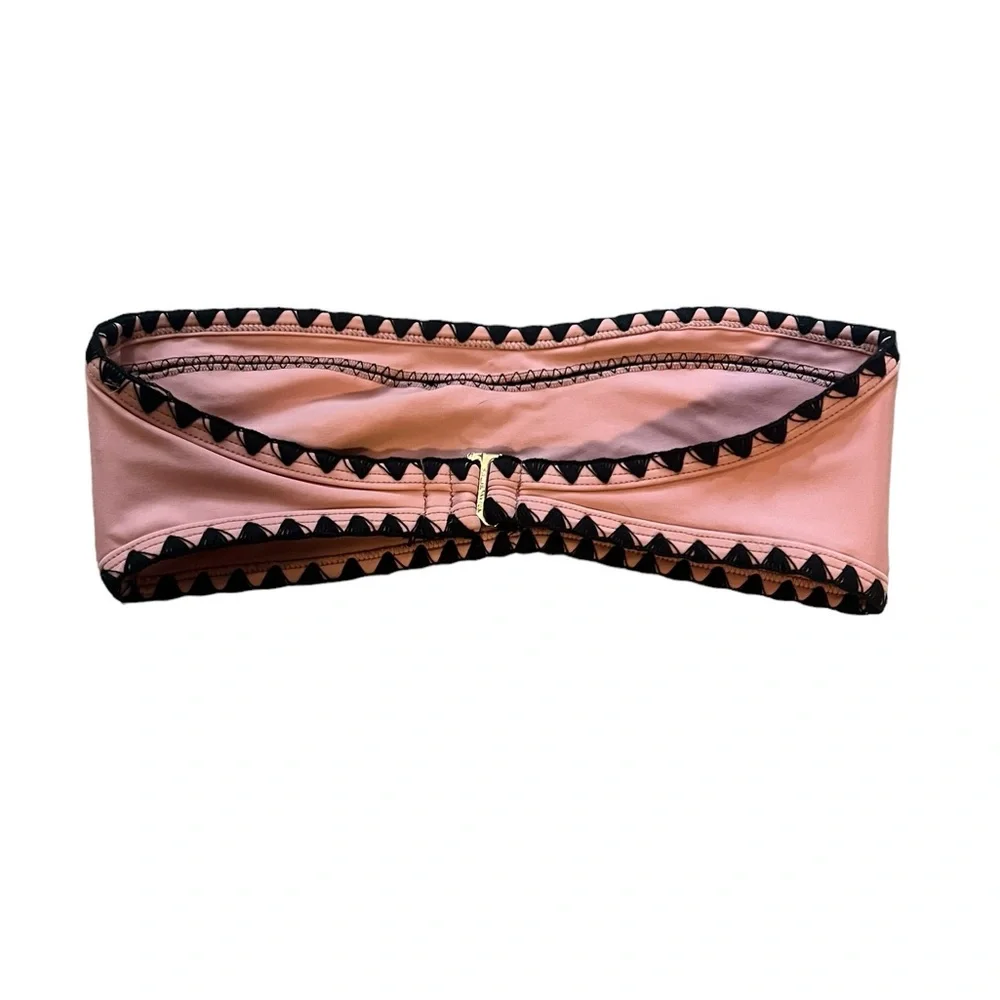 SAME‎ SWIM Los Angeles The Babe Bandeau Bikini Top in Rose/Noir